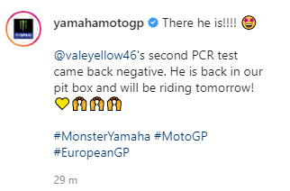 La gran sorpresa: Valentino sí correrá en Valencia 2