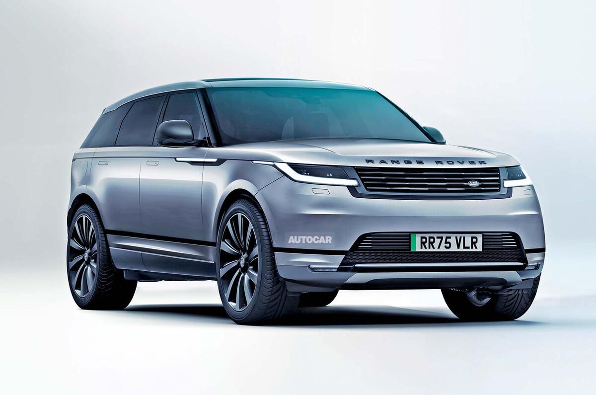 Tres cuartos delanteros del range rover velar ev