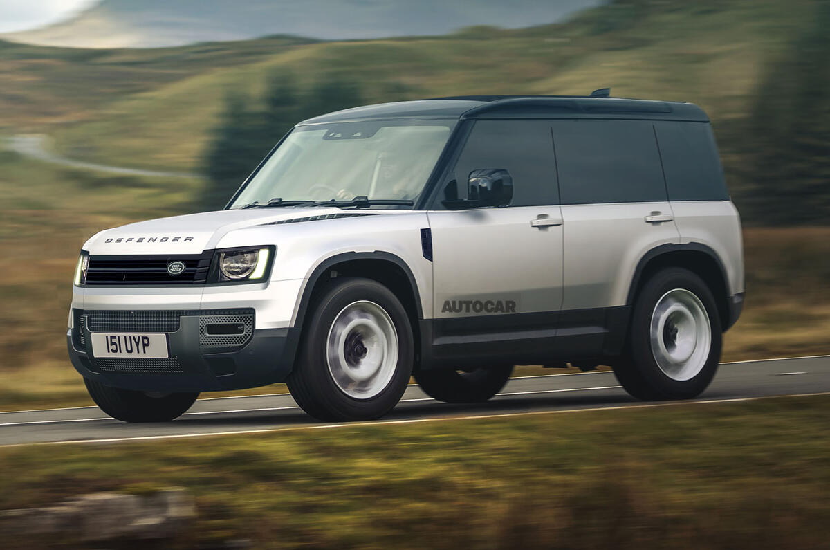 Baby land rover defender tres cuartos delantero