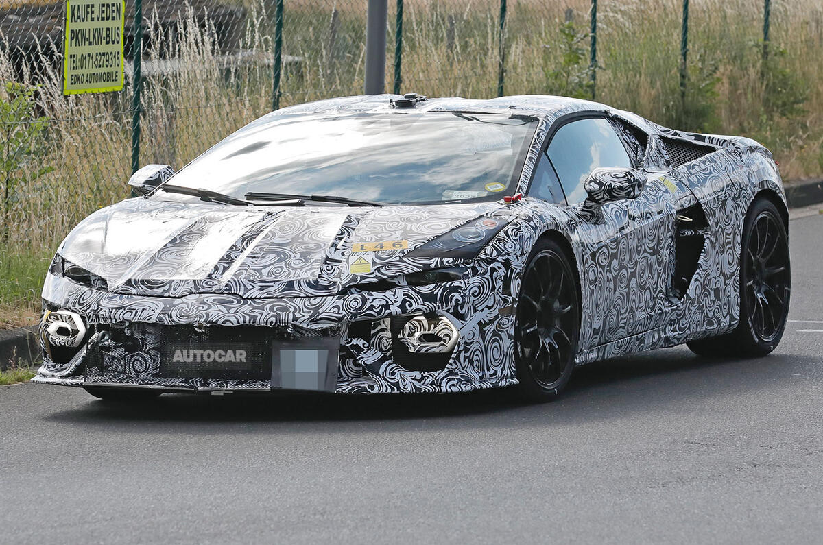 Lamborghini huracan sucesor delantero tres cuartos