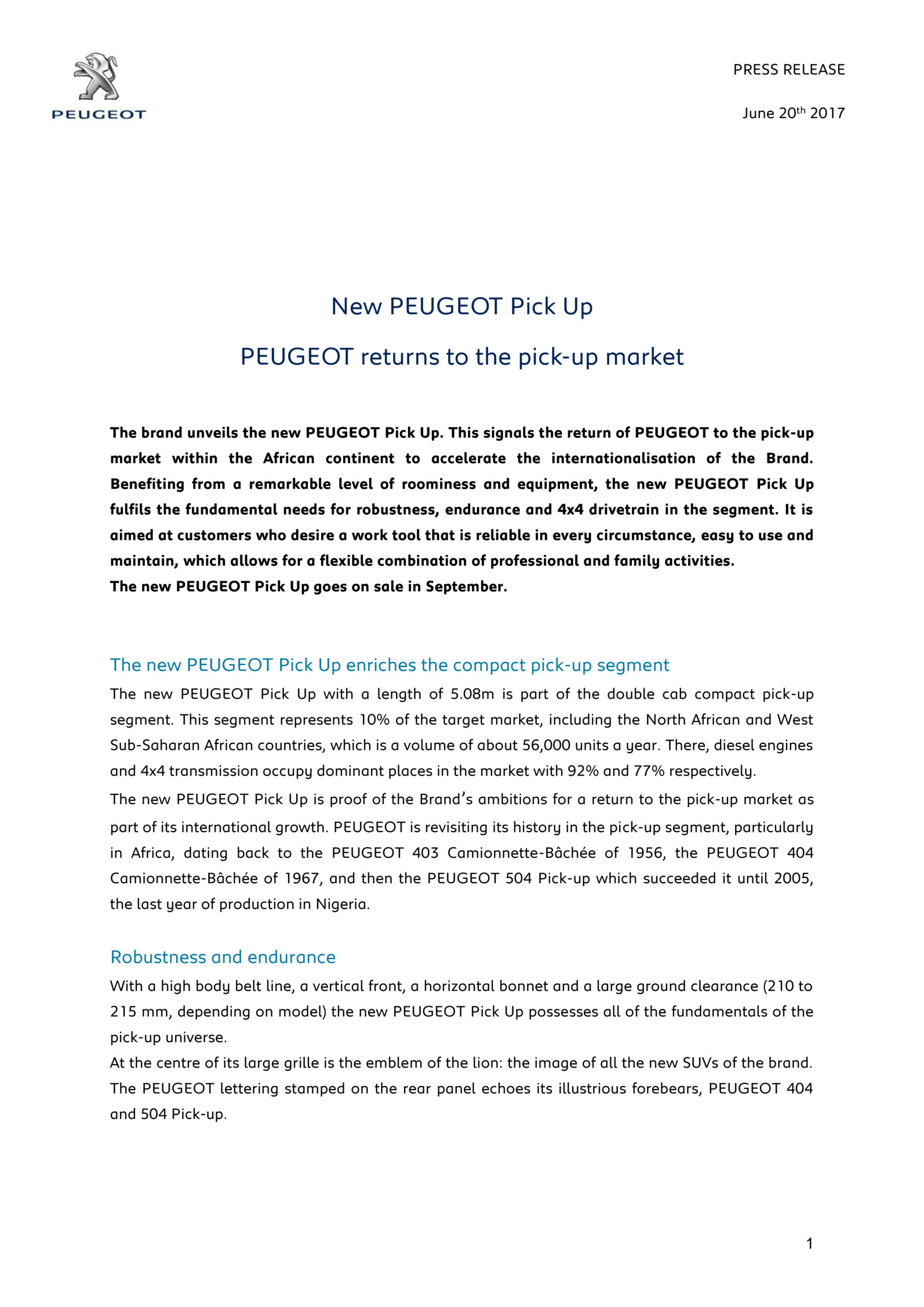 Peugeot pick up [africa] (2017)