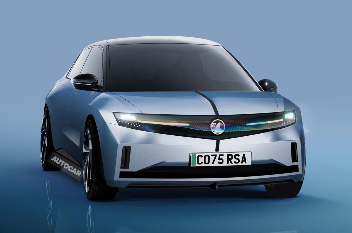 Representación de un vauxhall corsa 2026 en autocar