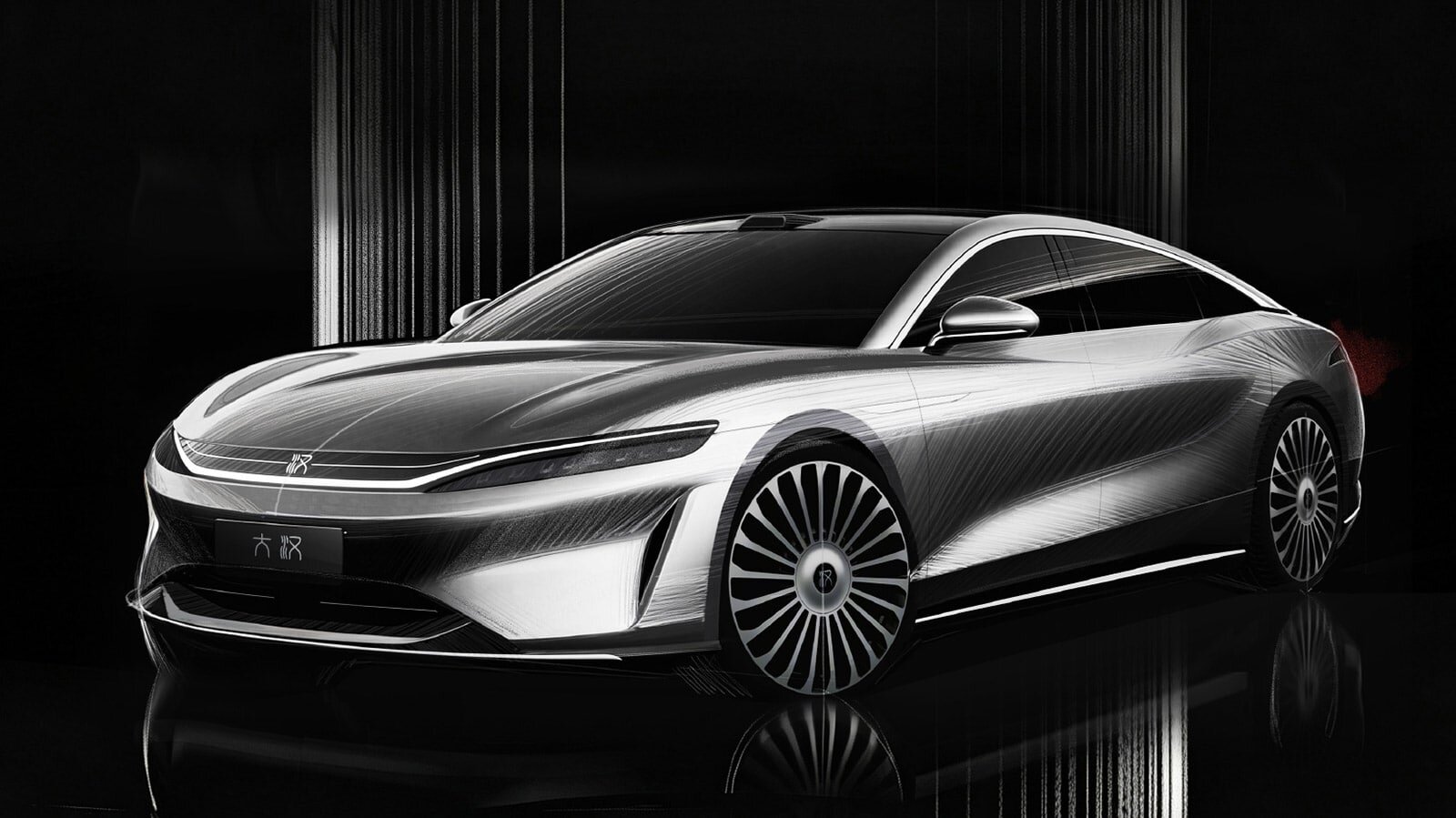 Byd unveils design sketches of da han flagship sedan ahead of august debut