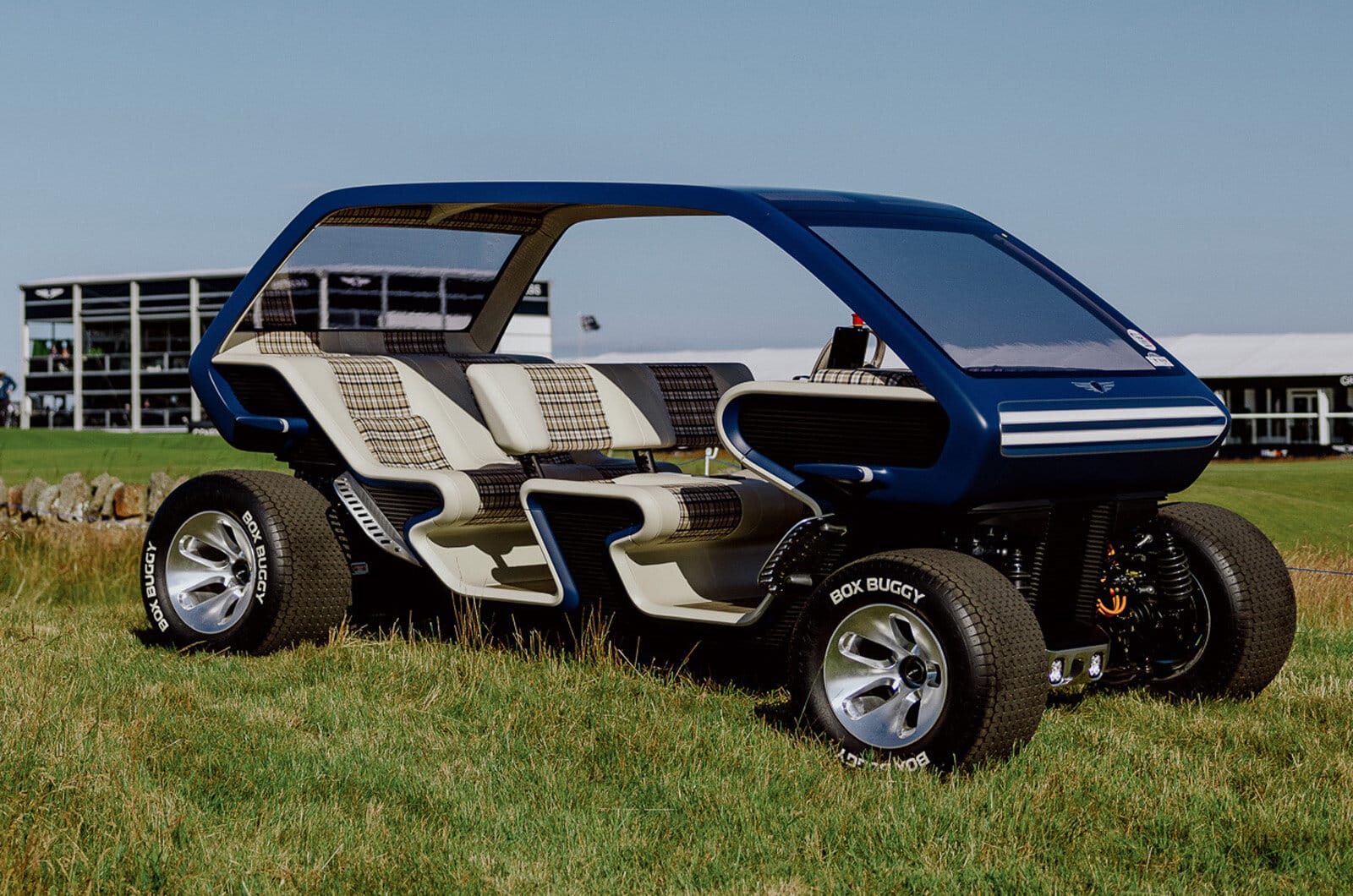 Genesis box buggy is a quad-motor luxury ev for the golf course