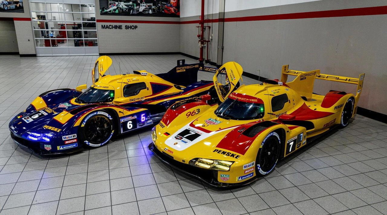 Porsche penske motorsport presentó su decoración retro para road américa