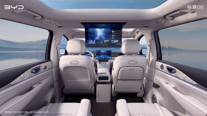 Byd sealion 08 full-size suv revealed interior in china