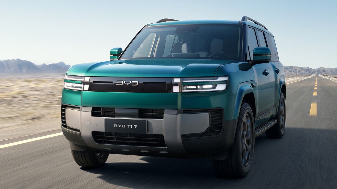 Byd launches boxy 402 hp ti 7 with a land rover vibe aimed at hyundai, skoda large suvs
