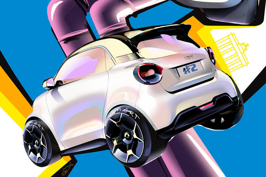 Smart #2: fortwo successor's design outed ahead of october debut