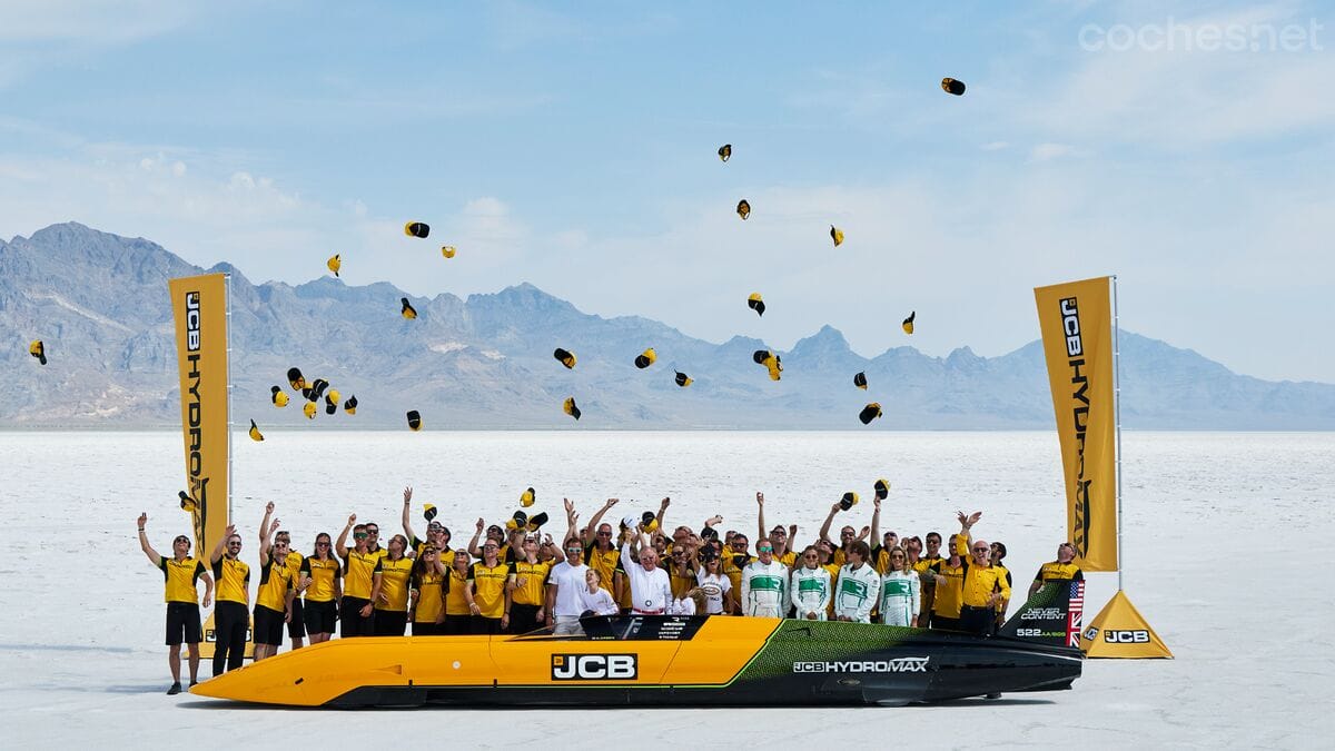 Jcb bate el récord de velocidad para un vehículo de hidrógeno: ¡653,090 km/h!