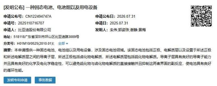 Byd files six solid-state battery patents, eyes 2027 production with dual-electrolyte cathode cells
