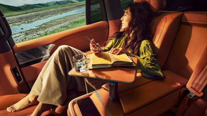 The xpeng g9l revealed interior with the widest second-row space