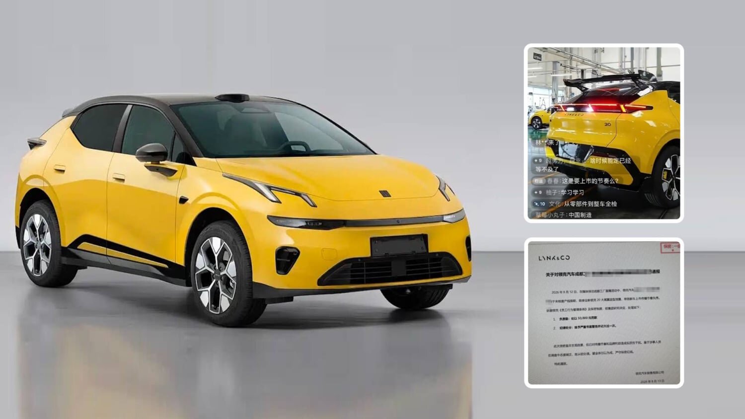Lynk & co executive gets 7,500 usd “negative bonus” after livestream leaks z20 spoiler kit