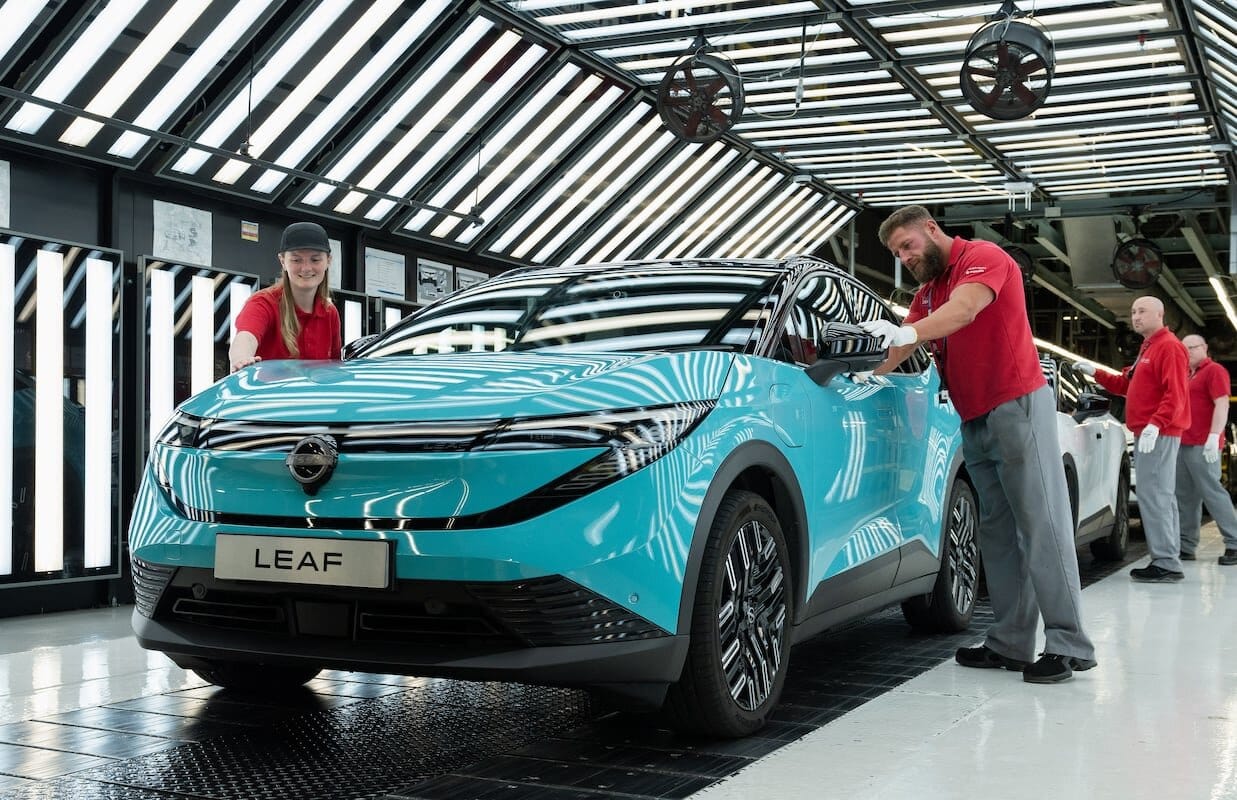 Nissan says leaf production for europe is fully running after technical delay
