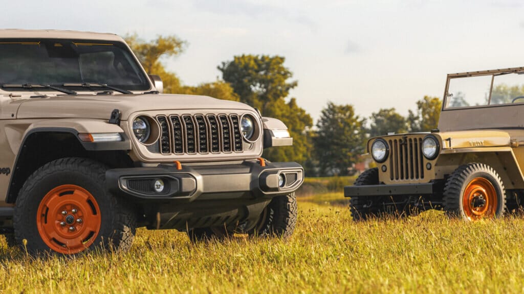 Jeep wrangler jl-2a looks back at the world war ii era