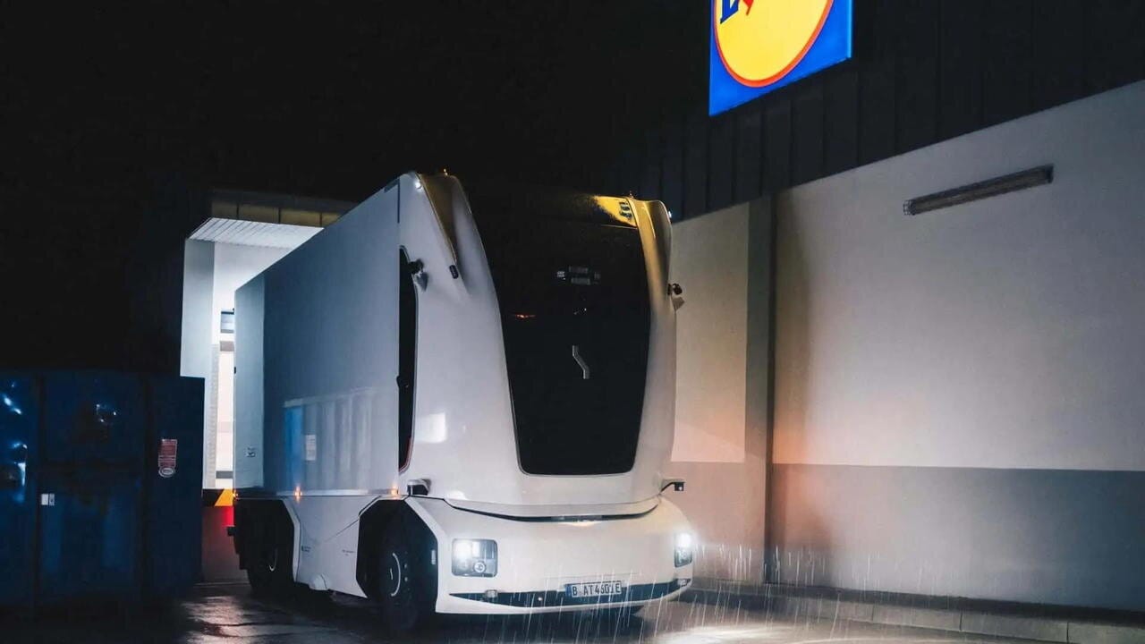 El nuevo camión de lidl no tiene cabina ni conductor, es 100% autónomo, y ya está repartiendo mercancía por carreteras públicas