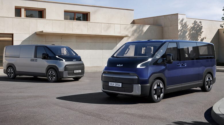 Kia's new pv7 electric van is 2 feet longer than the pv5 and looks even cooler