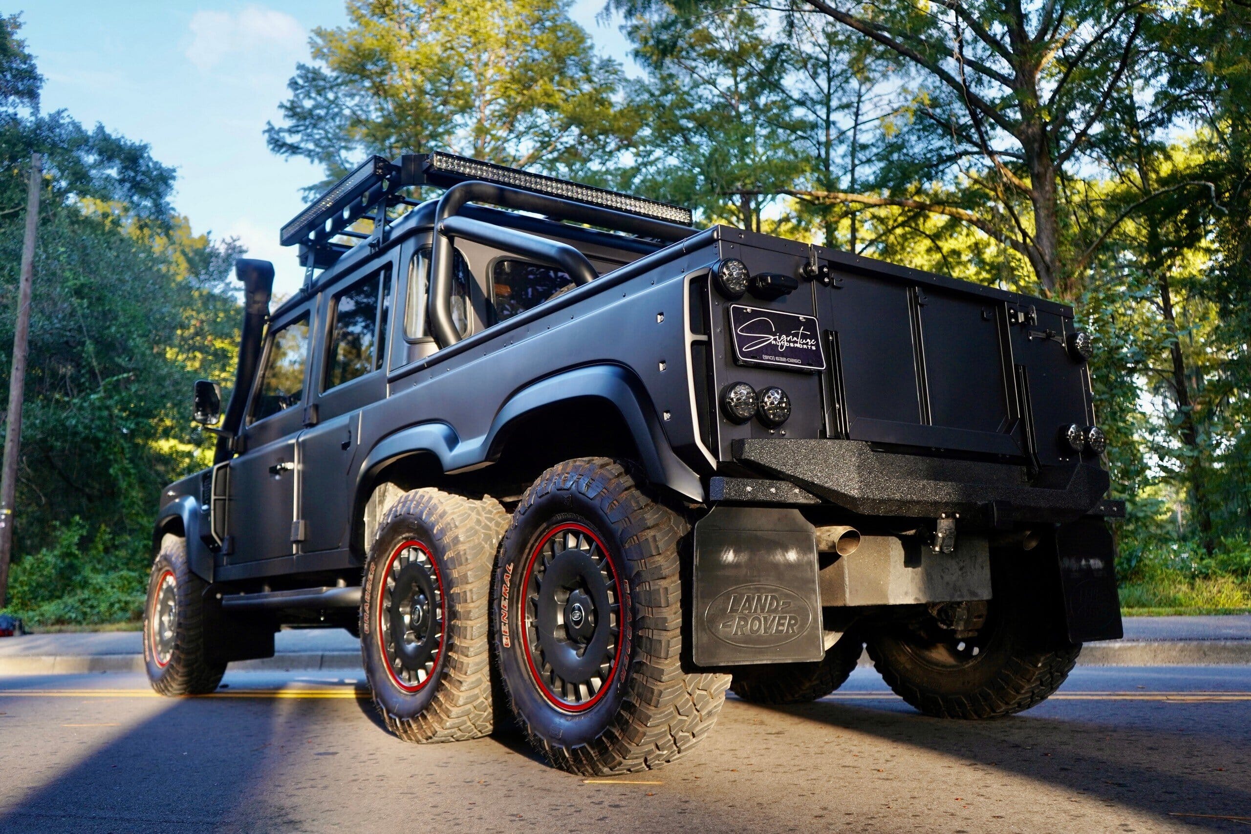 With two extra wheels, this defender is ready to tackle anything