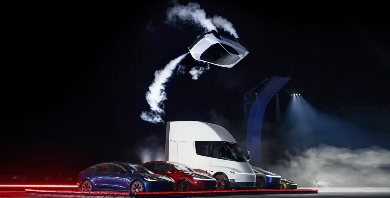 Tesla unveils cyberfied new roadster that can kickflip