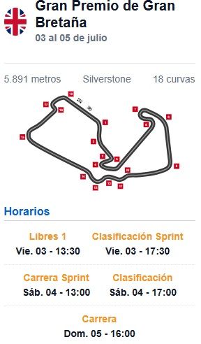 Horarios gp de gran bretaña